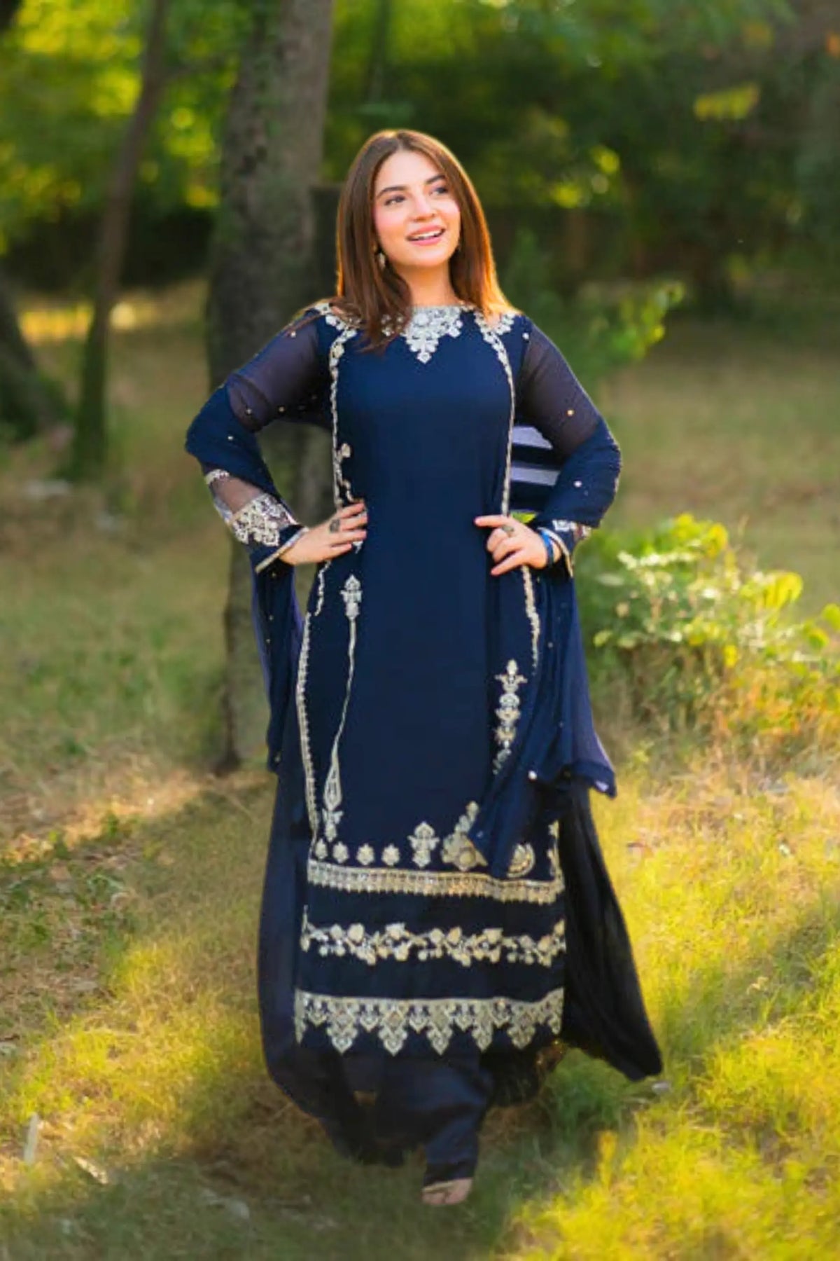 Tabeer Chiffon Emb 3PC