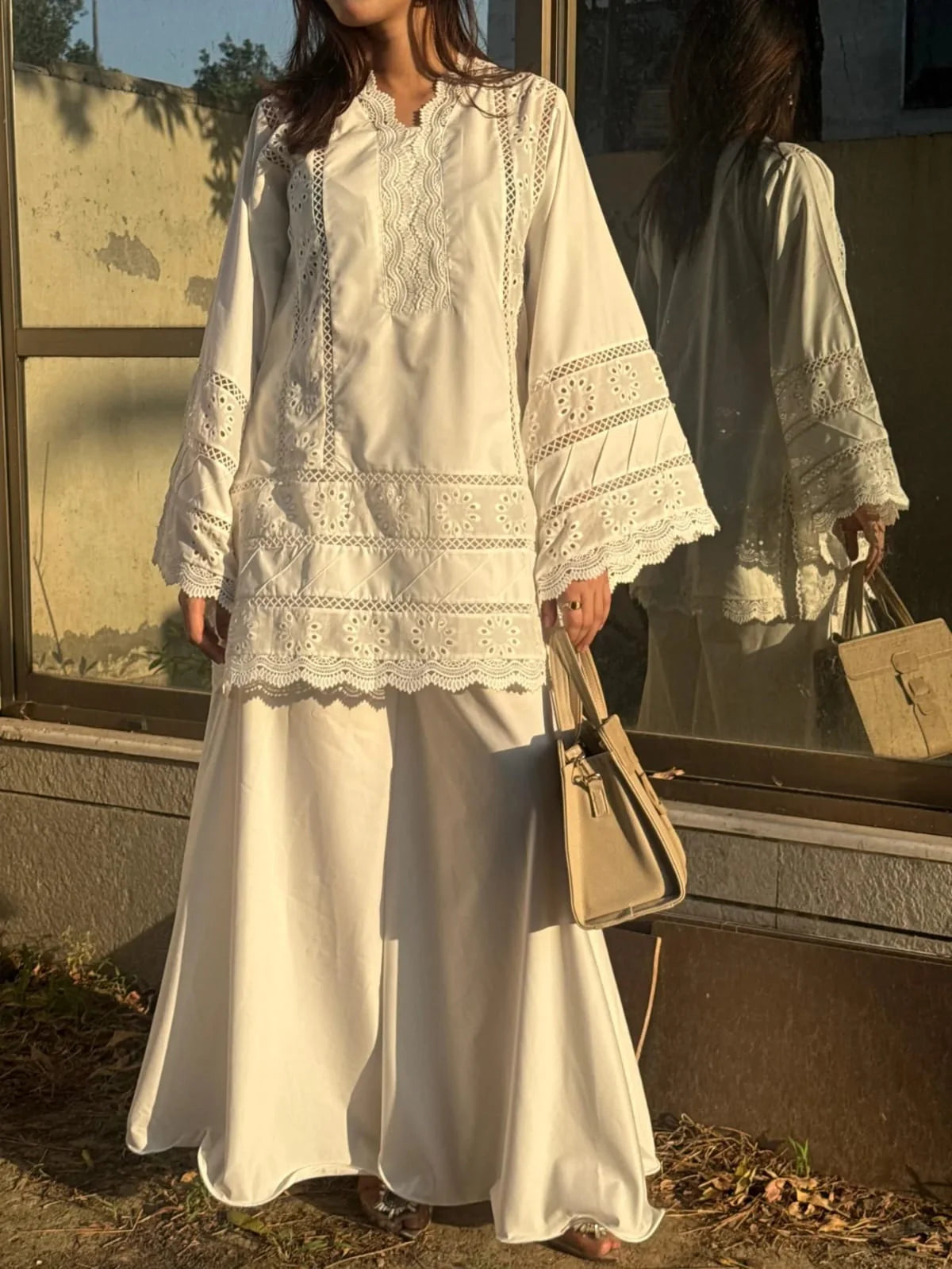 Parsa Emb White 3pc