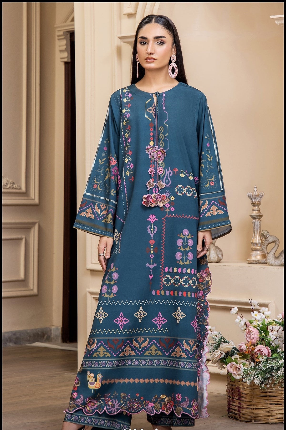 Nusrat Printed 2pc Poly Lawn