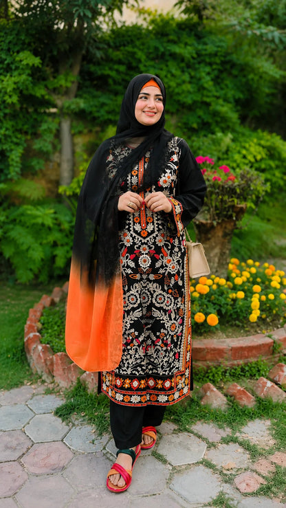 Murawat Black Emb 3pc detail