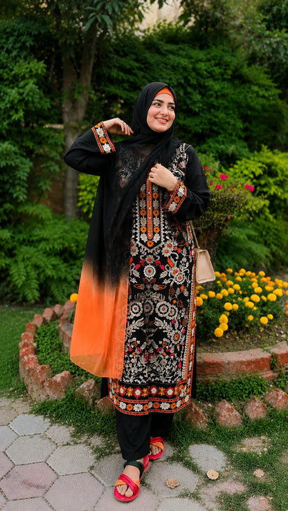 Murawat Black Emb 3pc