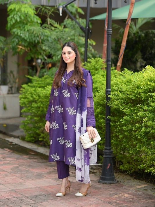 Horiya Dark Purple 3pc front