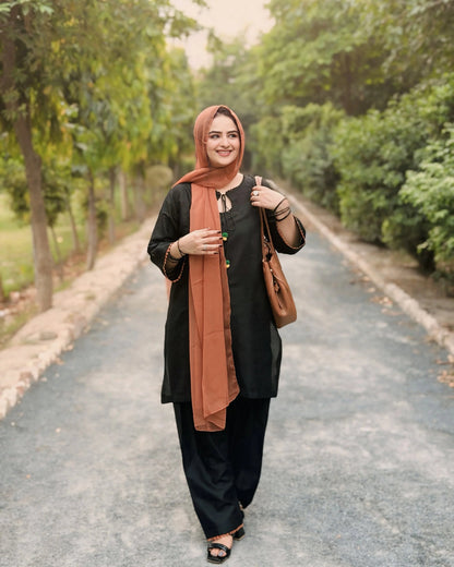 Nazakat Black 3pc front