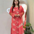 Horiya Emb Pink 3pc