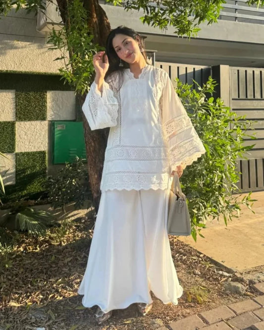 Parsa Emb White 2pc