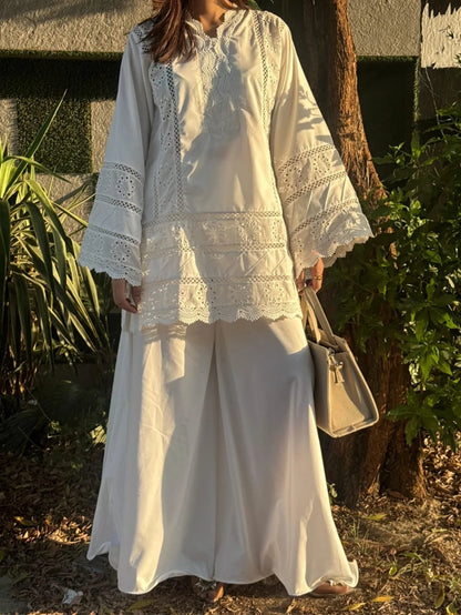 Parsa Emb White 2pc