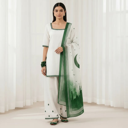 Azadi Print 3pc Suit – 14 August Edition