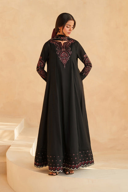 Anarkali Maxi Emb 3pc detail