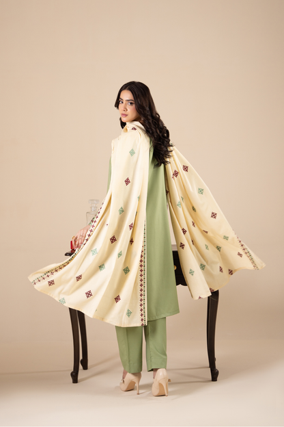 Hoorain Emb 3pc detail