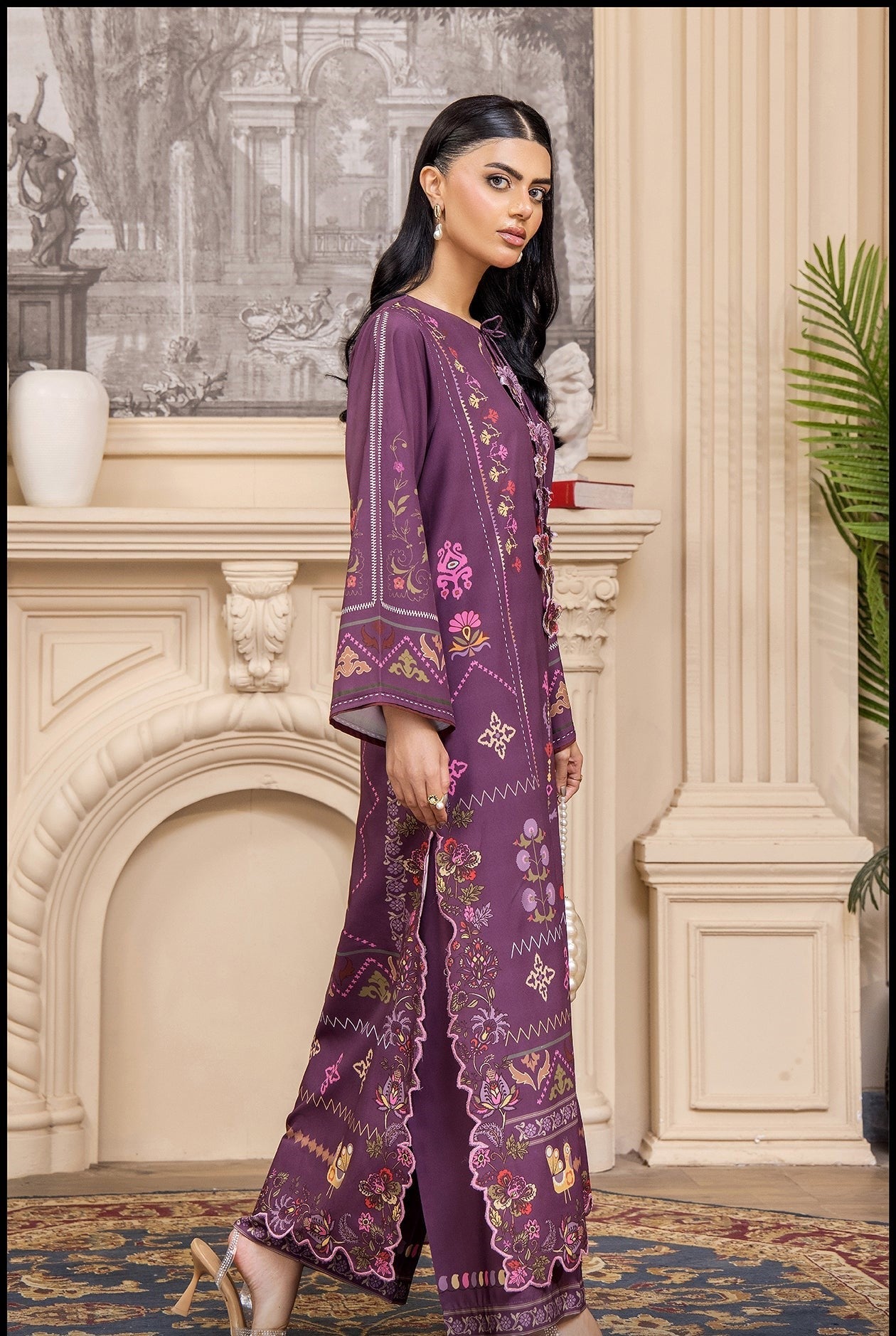 Nusrat Printed 2pc Poly Lawn