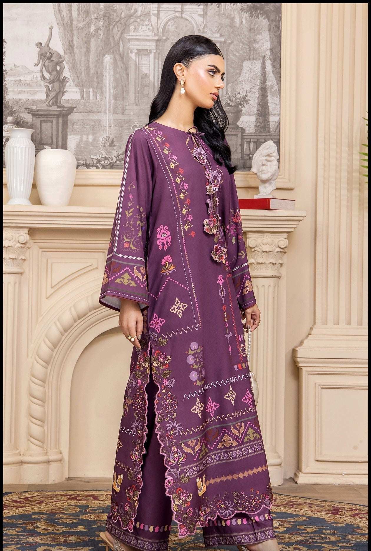 Nusrat Printed 2pc Poly Lawn