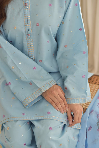 Kajal Emb 3pc detail