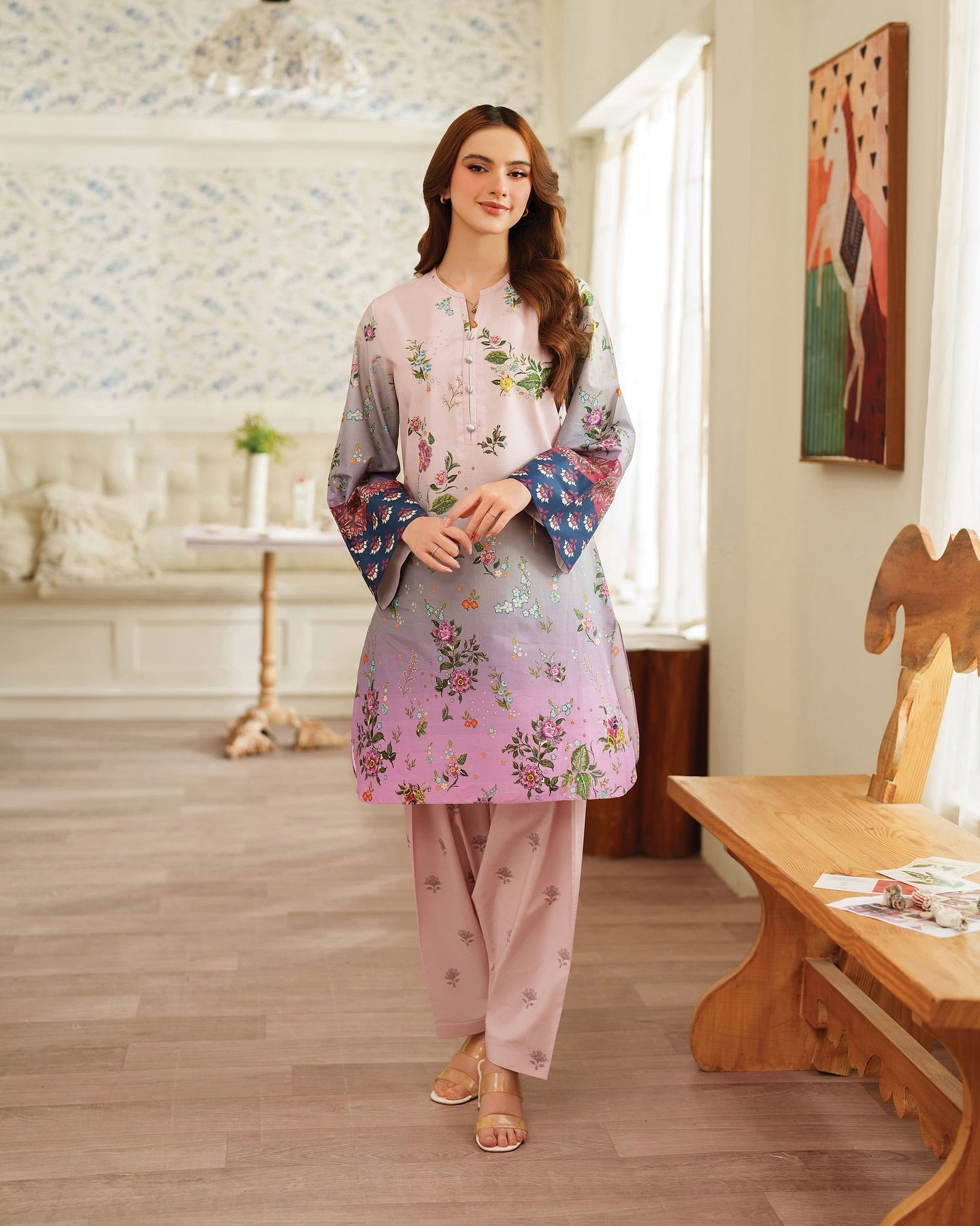 Zuhra Digital Print 2pc front